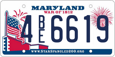 MD license plate 4BE6619