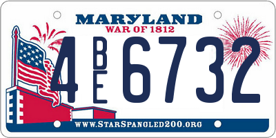 MD license plate 4BE6732