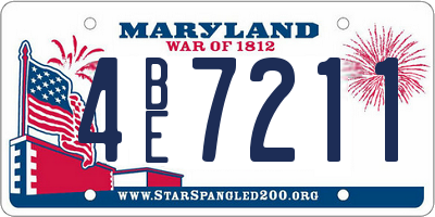 MD license plate 4BE7211