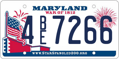 MD license plate 4BE7266