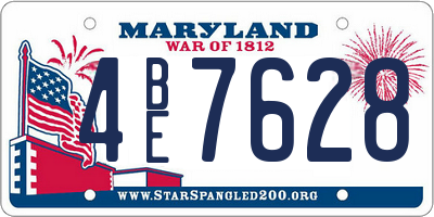 MD license plate 4BE7628