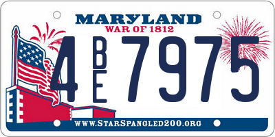 MD license plate 4BE7975