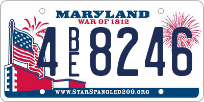 MD license plate 4BE8246