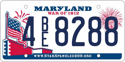 MD license plate 4BE8288