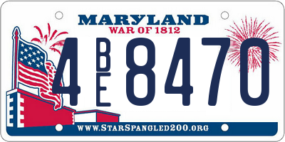 MD license plate 4BE8470