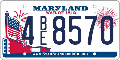 MD license plate 4BE8570