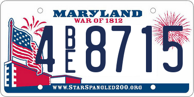 MD license plate 4BE8715