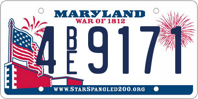 MD license plate 4BE9171