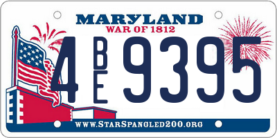 MD license plate 4BE9395