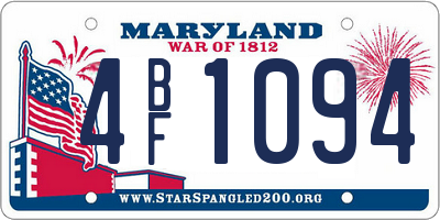 MD license plate 4BF1094