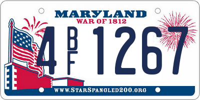 MD license plate 4BF1267