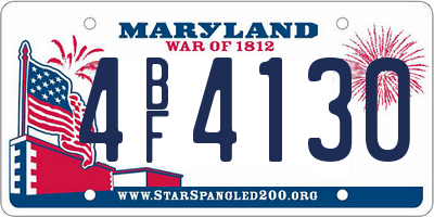 MD license plate 4BF4130