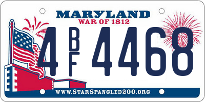 MD license plate 4BF4468
