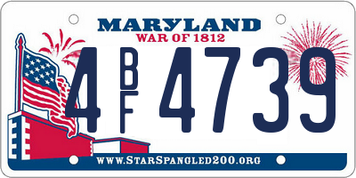 MD license plate 4BF4739