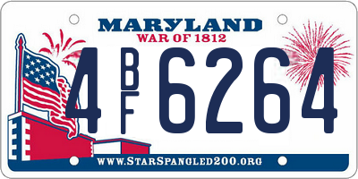 MD license plate 4BF6264