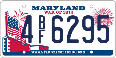 MD license plate 4BF6295