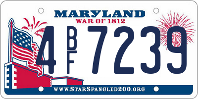MD license plate 4BF7239