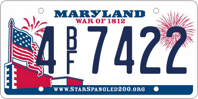 MD license plate 4BF7422