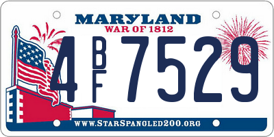 MD license plate 4BF7529
