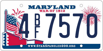 MD license plate 4BF7570