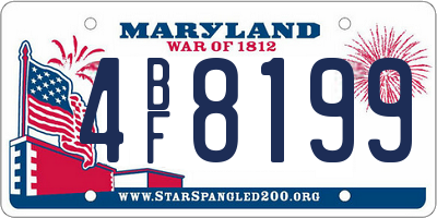 MD license plate 4BF8199