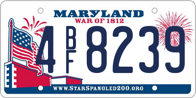 MD license plate 4BF8239