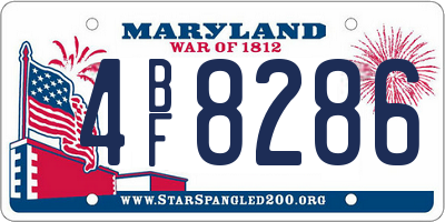 MD license plate 4BF8286