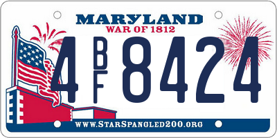MD license plate 4BF8424