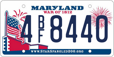 MD license plate 4BF8440