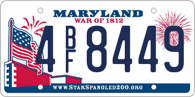 MD license plate 4BF8449