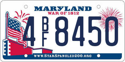 MD license plate 4BF8450