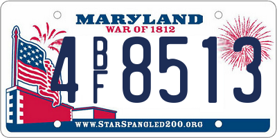 MD license plate 4BF8513