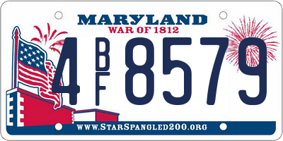 MD license plate 4BF8579