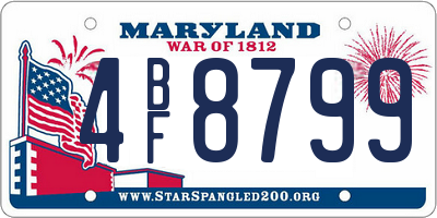 MD license plate 4BF8799