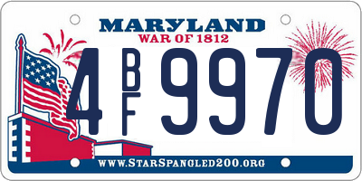 MD license plate 4BF9970