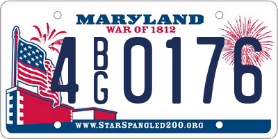MD license plate 4BG0176