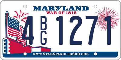 MD license plate 4BG1271