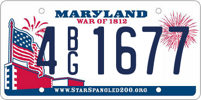 MD license plate 4BG1677