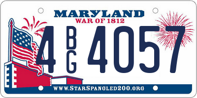 MD license plate 4BG4057