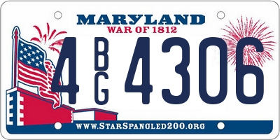MD license plate 4BG4306