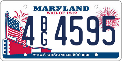 MD license plate 4BG4595