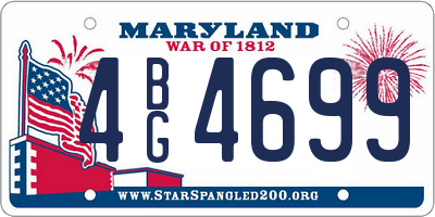 MD license plate 4BG4699