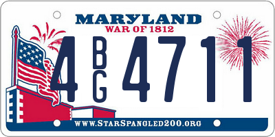 MD license plate 4BG4711