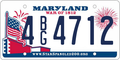 MD license plate 4BG4712