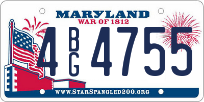 MD license plate 4BG4755