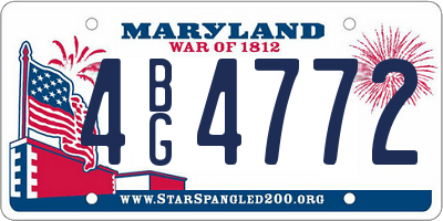 MD license plate 4BG4772