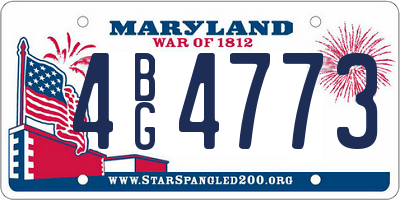 MD license plate 4BG4773