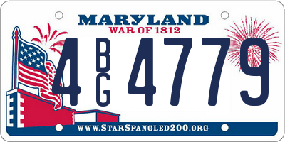 MD license plate 4BG4779