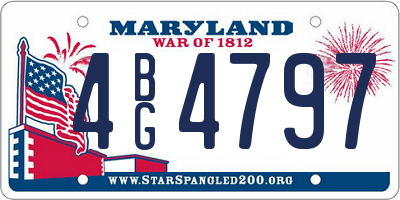 MD license plate 4BG4797