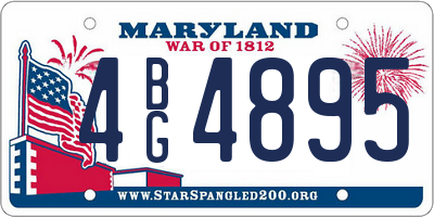 MD license plate 4BG4895